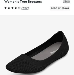 All birds Women's Tree Breezers Size 7.5 charcoal black worn 1 time Flats Shoes